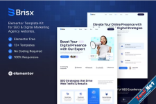 Brisx – SEO & Digital Marketing Agency Elementor Template Kit